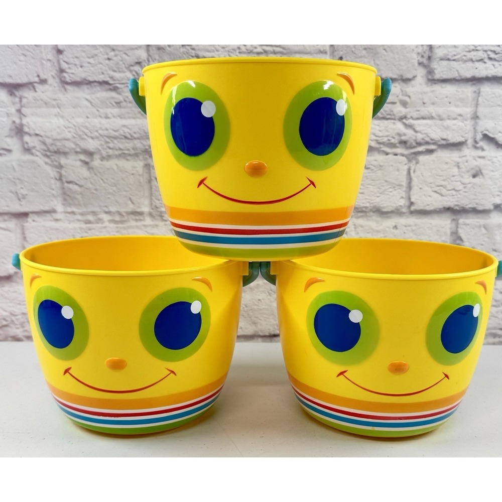 Lot of 3 Melissa & Doug Giddy Buggy Pail Bucket Water Toy Gardening Sand Toy